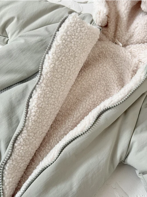 FMPDC baby Детский теплый цельнокроеный костюм, коричневый, фото 8