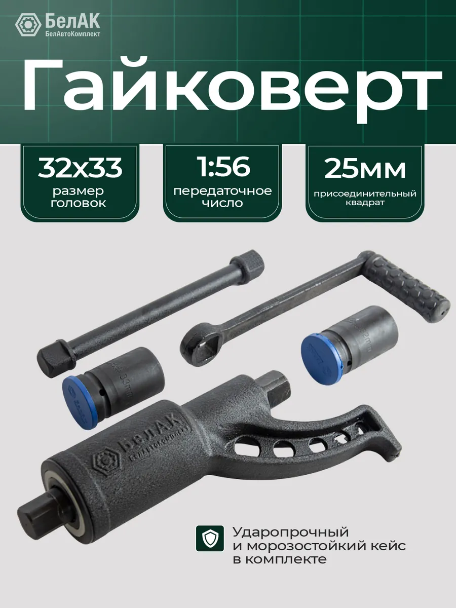 Гайковерт с головками 32 мм и 33 мм