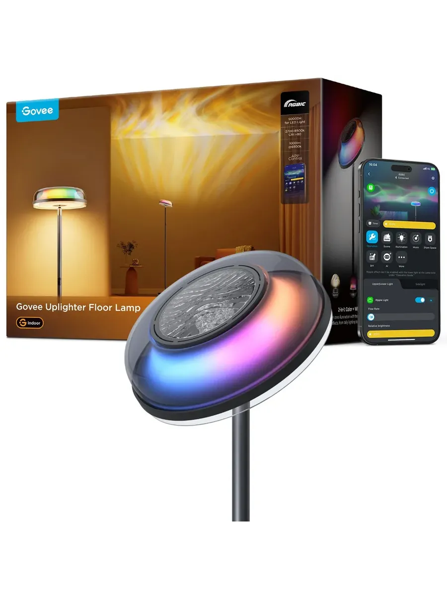 Умный торшер Govee RGBWW+RGBIC+WW Uplighter Floor Lamp