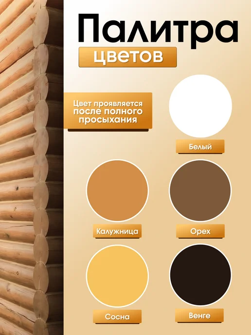 Arteko Герметик для дерева акриловый, цвет Белый 900 гр, 900 г, фото 6