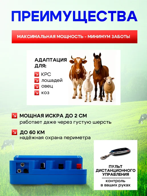 GIGANT Электропастух 15 Джоуль 80 км 12 220, вариант, фото 3