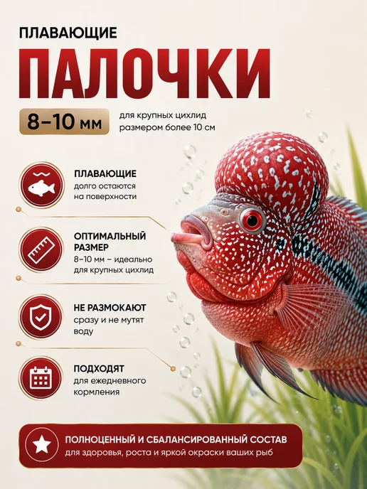 AQUAMENU Корм для аквариумных рыб Цихлид палочки 100 мл 30 г, 100 мл, 30 г, фото 2