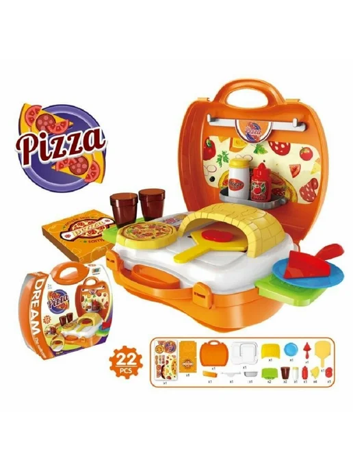 Игруша Игровой набор Пиццерия, оранжевый, фото 2