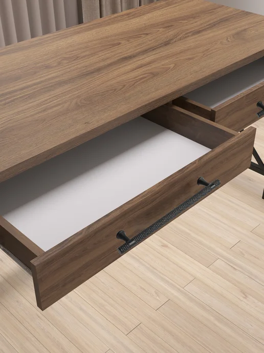 Make Mebel Стол письменный с ящиками Айленд 140х60, Дуб Чарльстон, 140x60, фото 3