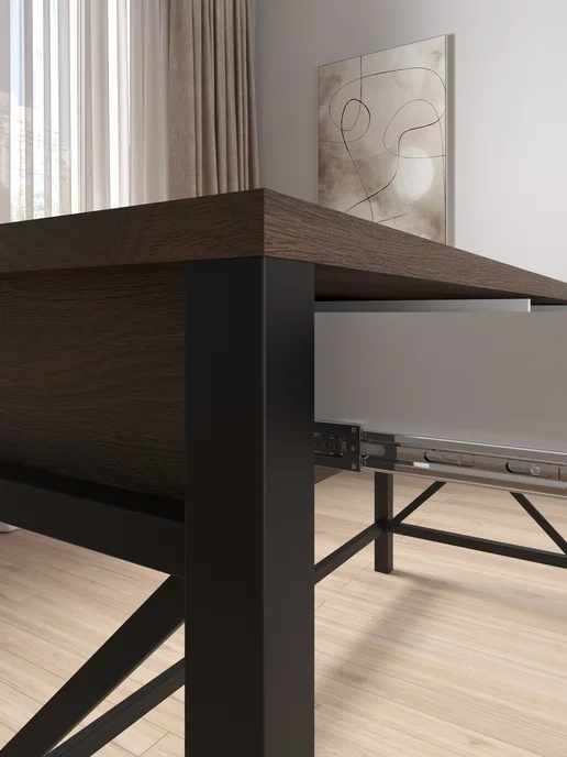 Make Mebel Стол письменный с ящиками Айленд 140х60, Дуб Чарльстон, 140x60, фото 4