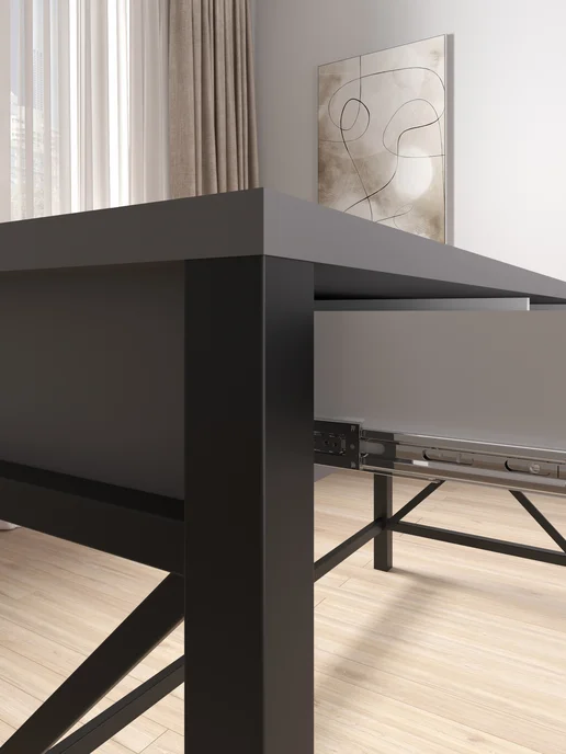 Make Mebel Стол письменный с ящиками Айленд 140х60 см, Серый, 140x60 см, фото 2