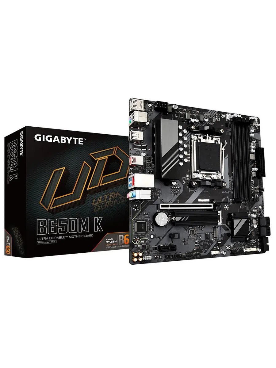 Gigabyte Материнская плата B650M K AM5 4xDDR5 Micro-ATX