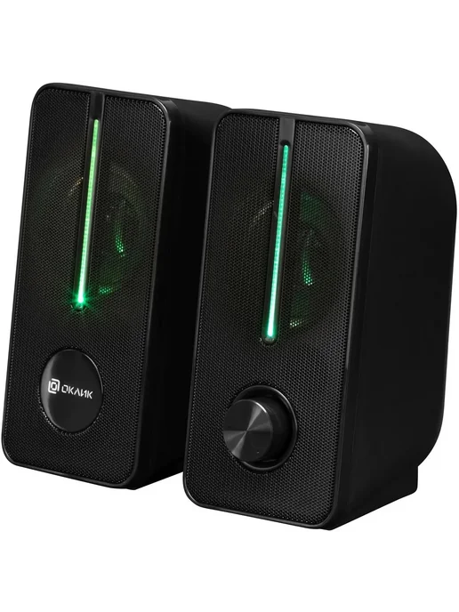 OKLICK Колонки компьютерные OK-120U 2.0 черный 6Вт, черный