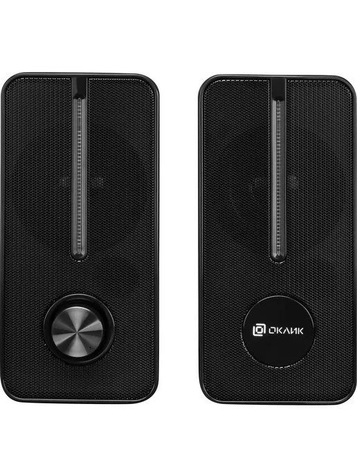 OKLICK Колонки компьютерные OK-120U 2.0 черный 6Вт, черный, фото 5
