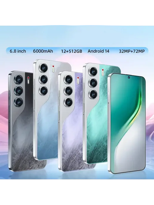 Смартфон YFQTXLW C60 Pro 12/512 ГБ, фиолетовый, фото 2