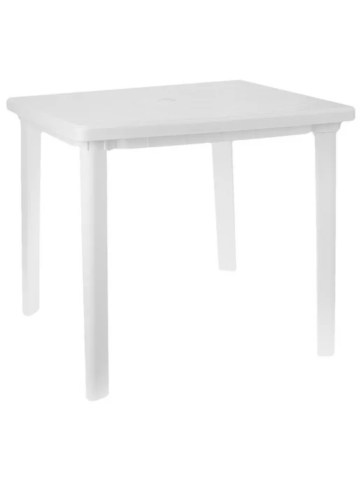 Нимай Нитай Квадратный садовый стол белый 80х80 см, 80x80 см, фото 5