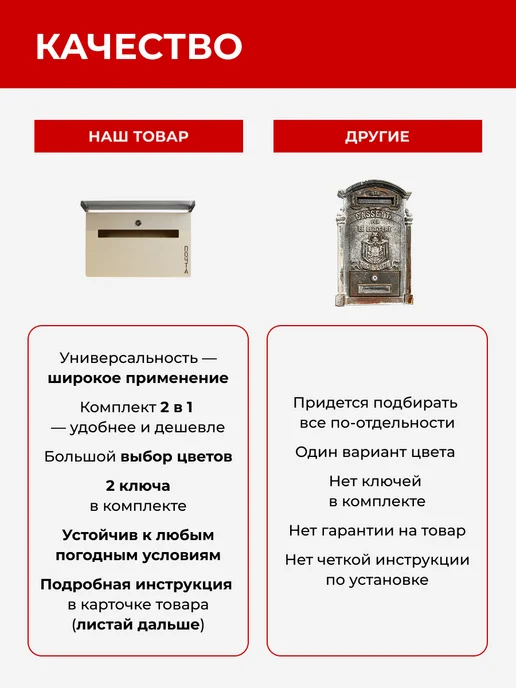 Почтовый ящик уличный на забор, желтый, фото 8
