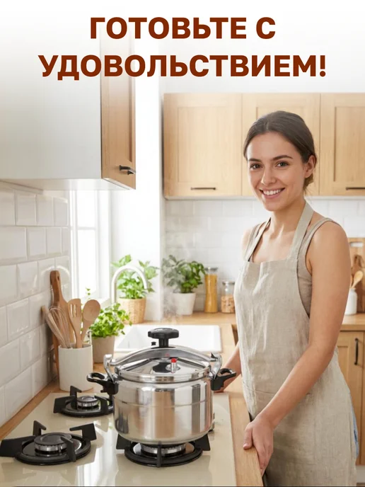 GT Кастрюля скороварка для плит алюминиевая 7л, 7 л, фото 2