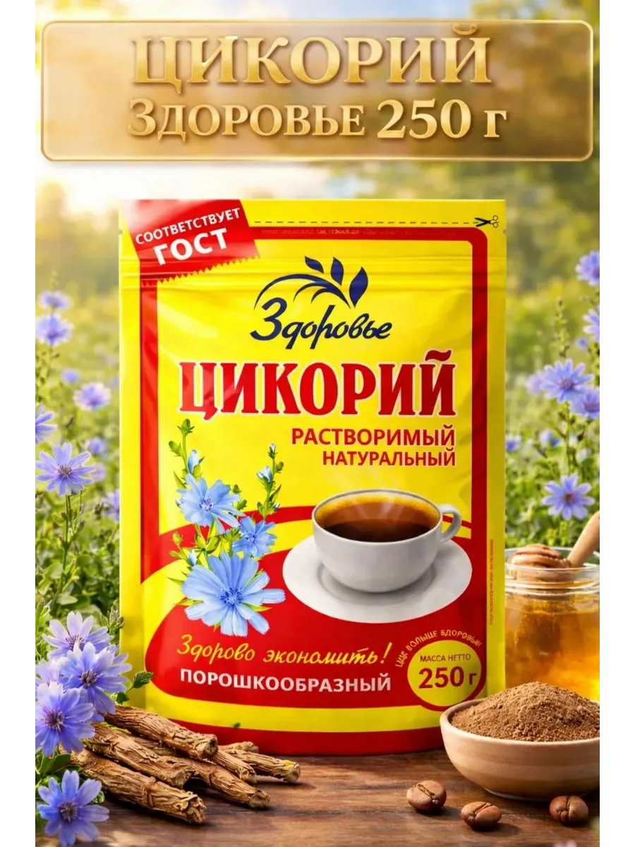 Цикорий "Здоровье" натуральный растворимый 250 грамм