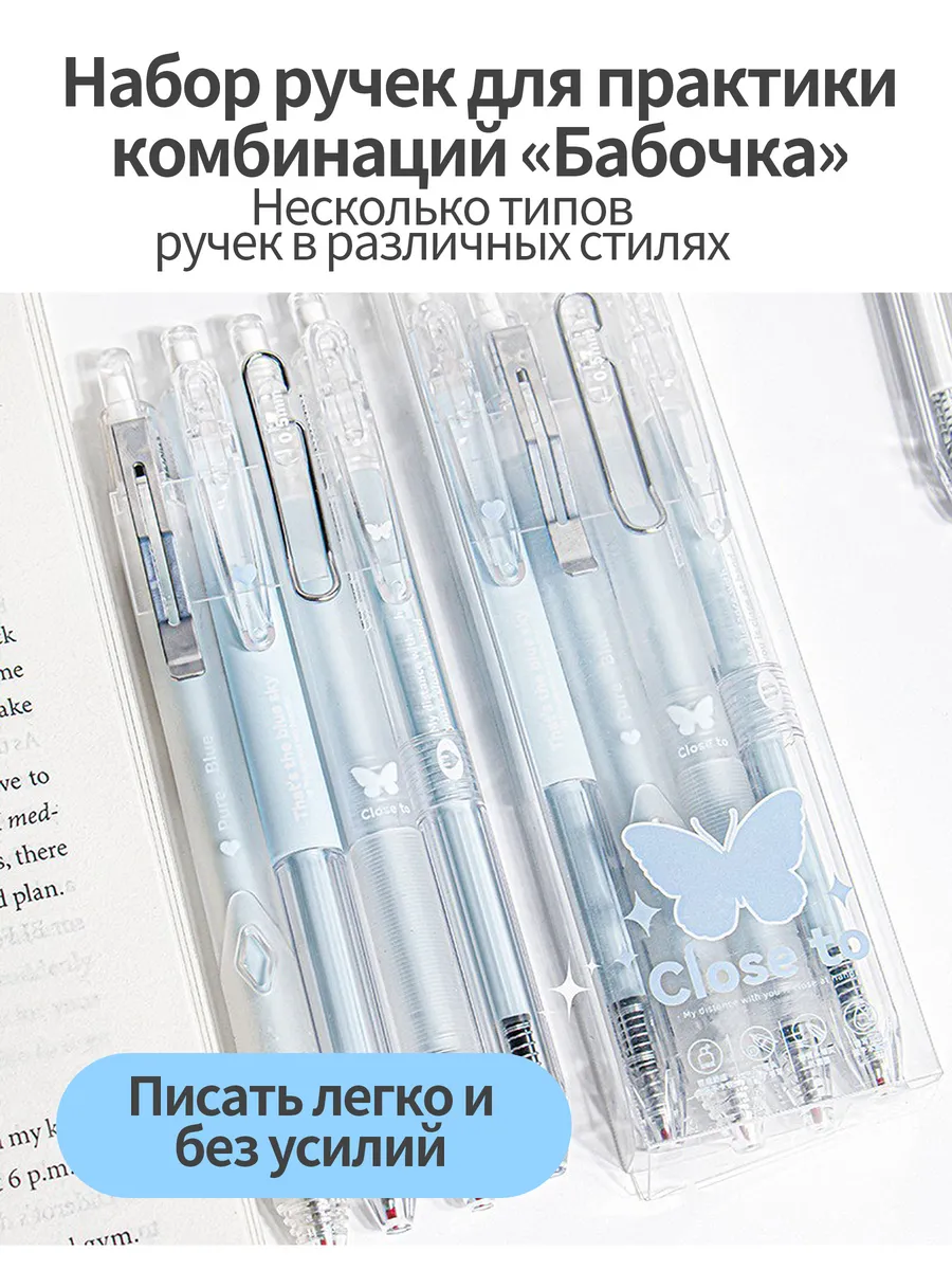 Нажимные гелевые ручки-4 шт