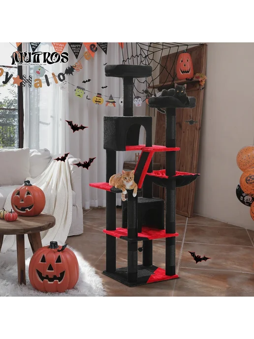 Когтеточка для кошки, Игровой комплекс для кошек, черный, фото 7