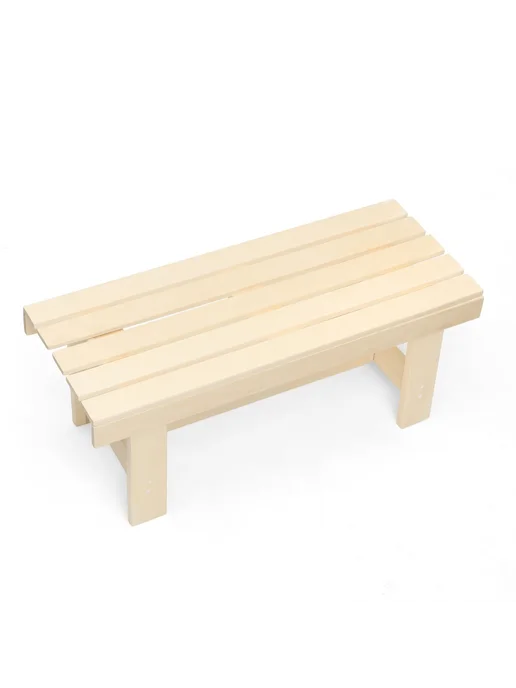 Paraplan Деревянная скамейка из липы для бани и дачи 100x45x42 см, 100x45x42 см, фото 2