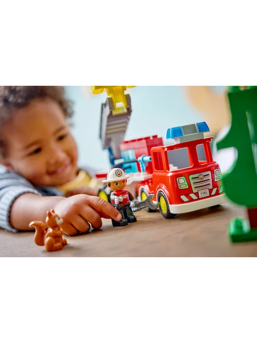 LEGO 10473 Дупло Пожарная машина со шлангом и спасателем, вариант, фото 3