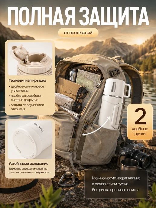 AIMANA Термос 2л, 1,5 л, фото 6