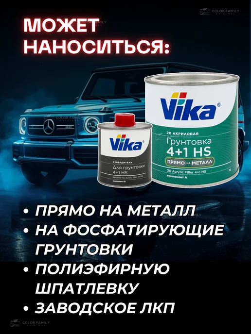 Грунт акриловый 4+1 серый с отвердителем, черный, фото 6