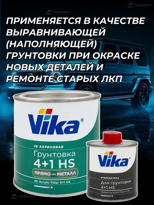 Грунт акриловый 4+1 серый с отвердителем, серый, фото 5
