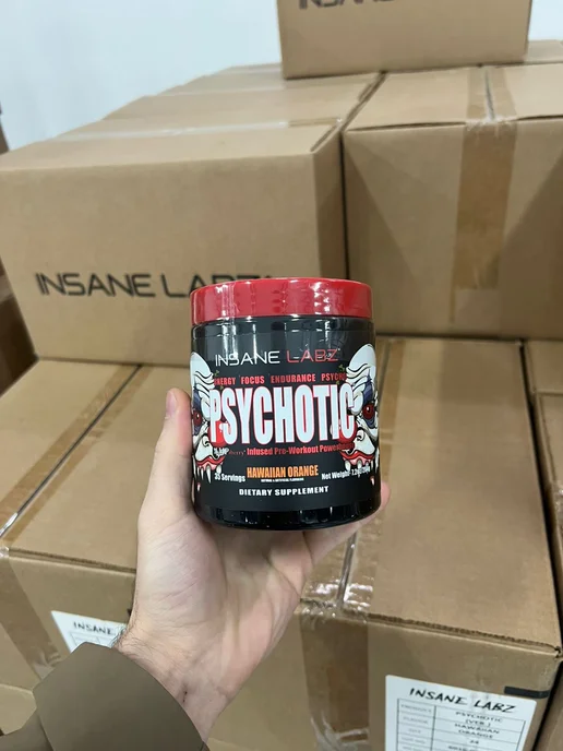INSANE LABZ Психотик Предтренерочный комплекс Энергетик Hawaian Orange, оранжевый