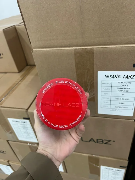 INSANE LABZ Психотик Предтренерочный комплекс Энергетик Hawaian Orange, оранжевый, фото 2