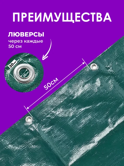 ЧЗМ Укрывной тент 140 для машины авто 2х3м от солнца дождя, вариант, фото 4