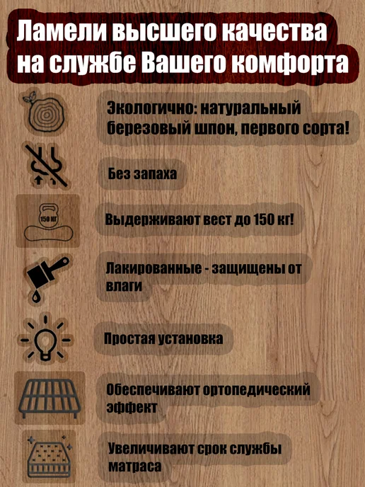 Ламели Шоп Ламель мебельная 530 63 8 3 шт, держатели в наборе 6 шт, 3 шт, 6 шт, фото 3