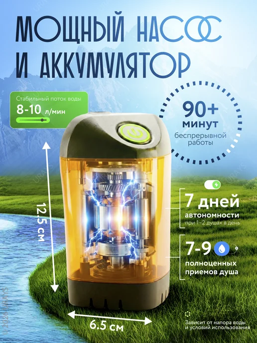 URAYS Душ портативный для дачи походный, вариант, фото 3