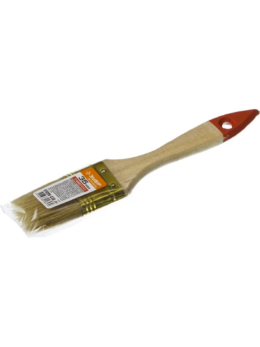 ЗУБР Плоская кисть 38мм 1.5" натуральная щетина, вариант, фото 2