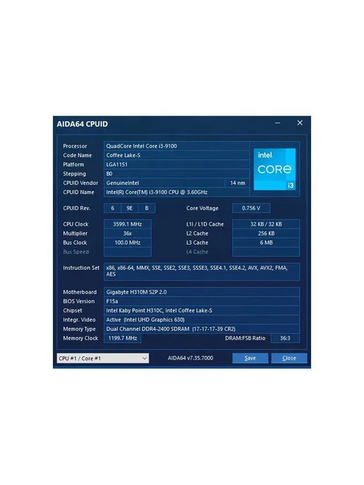 Intel Процессор Core i3-9100, вариант, фото 4