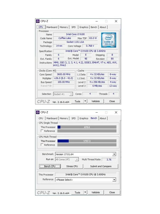 Intel Процессор Core i3-9100, вариант, фото 5