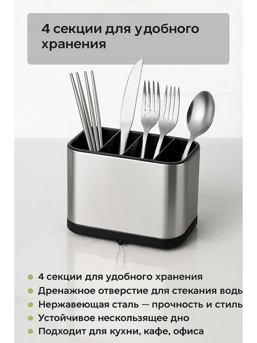 латимич2 Пластиковый лоток для вилок столовых приборов, серый, фото 2
