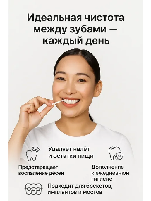 Айлуу О Межзубные ёршики для носителей брекетов, вариант