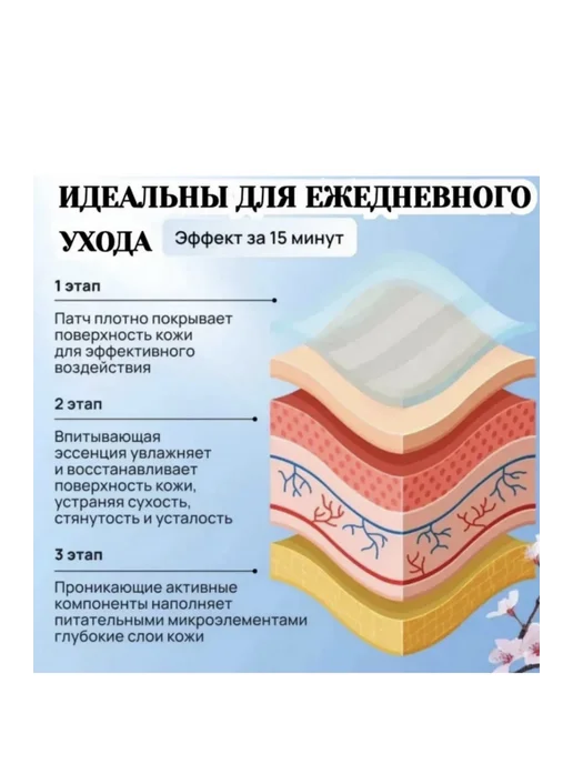 Увлажняющие гидрогелевые патчи для глаз с сакурой, вариант, фото 8