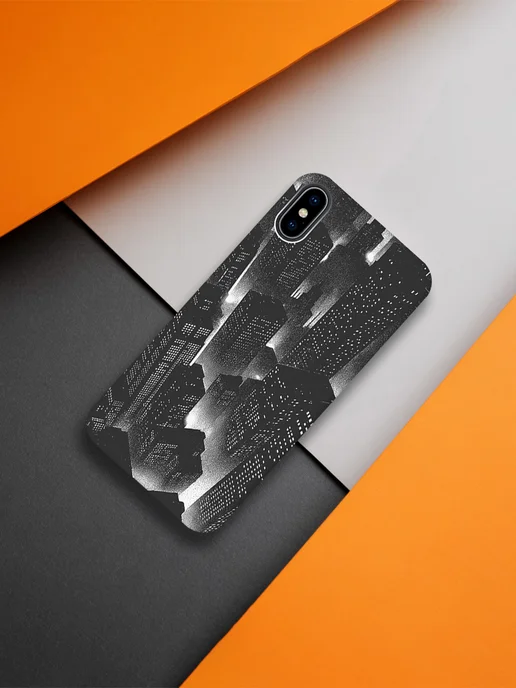SLVGO Чехол на Apple iPhone XS, X необычный, черный, фото 4