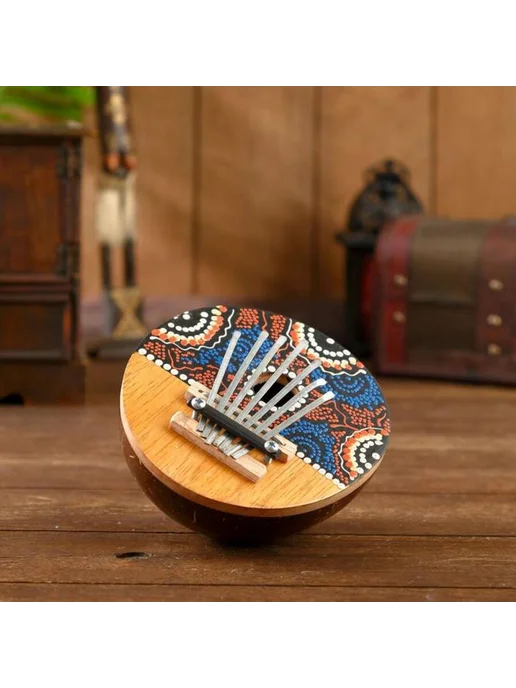 Нимай Нитай Калимба круглая 16х16х8 см - музыкальный инструмент, 16x16x8 см