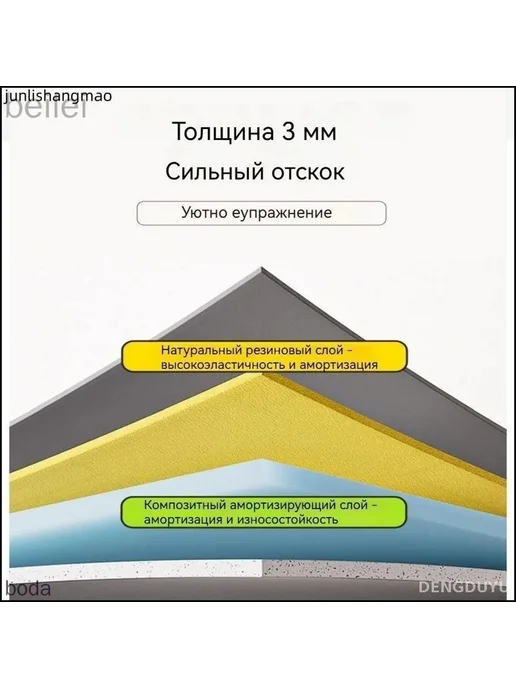 Дорожка для прыжков в длину с места с разметкой 300х50 см, 300x50 см, фото 7