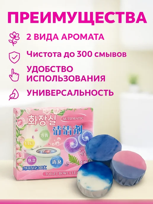 Сенсация Чистящее средства для унитаза дезинфекция, синий, фото 2