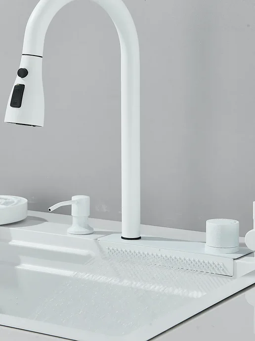 MYqulity мойка для кухни раковина врезная 600*460mm, белый, фото 5