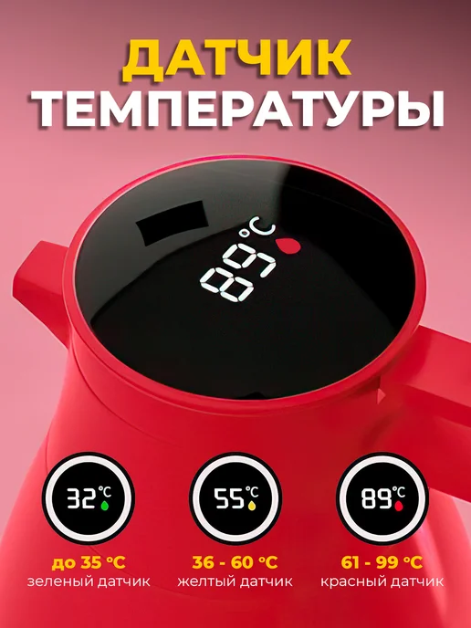 Термос кувшин для чая 1.3 л, 1,3 л, фото 3