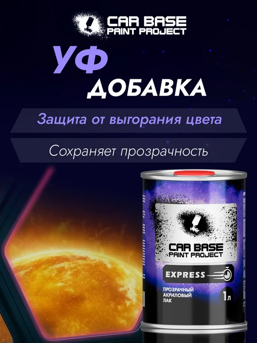 CARBASE 2К Акриловый лак EXPRESS HS 1л + Отвердитель 0,5, 1 л, фото 5