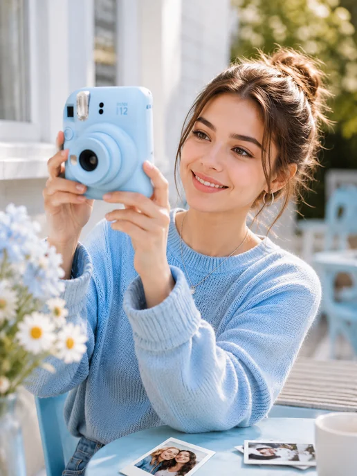 FUJIFILM Фотоаппарат Fujifilm Instax Mini 12 Pastel Blue, синий, фото 5