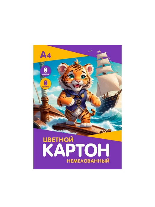 Канцелярские товары. Картон цветной, А4, немелованный, 10 листов, 2 уп, цветной 8 3, фото 2