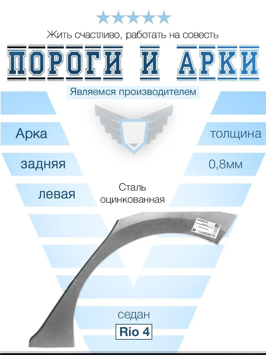 Арка левая для Kia Rio 4 Седан 2017-0000
