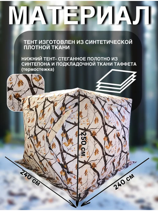 Чанг Ли Палатка зимняя для рыбалки, голубой, фото 2