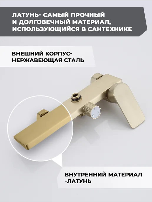 SanExpert Душевая система с тропическим душем 3в1, вариант, фото 2