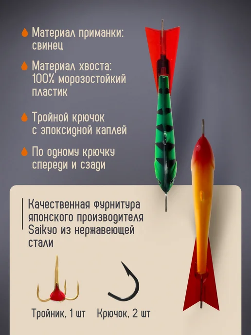 ECOPRO Балансир Судачий 7 см 21г #17 для зимней рыбалки, 21 г, фото 3