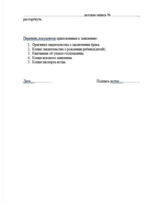 Бланк искового заявления в суд о расторжении брака, 3 шт, фото 3
